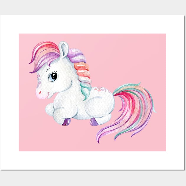 Lovely little unicorn Wall Art by Simple Wishes Art